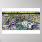 Burj Khalifa Pleiades Pattern 1 Poster (Voorkant)