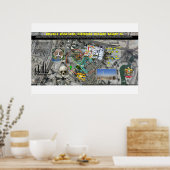 Burj Khalifa Pleiades Pattern 5 Poster (Keuken)