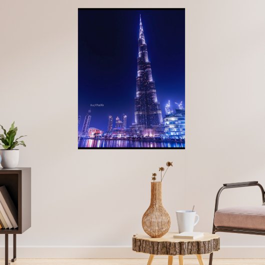 Burj Khalifa skyscraper, Dubai, Poster (Woonkamer 3)