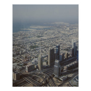 Burj Khalifa uitzicht, Dubai Perfect Poster