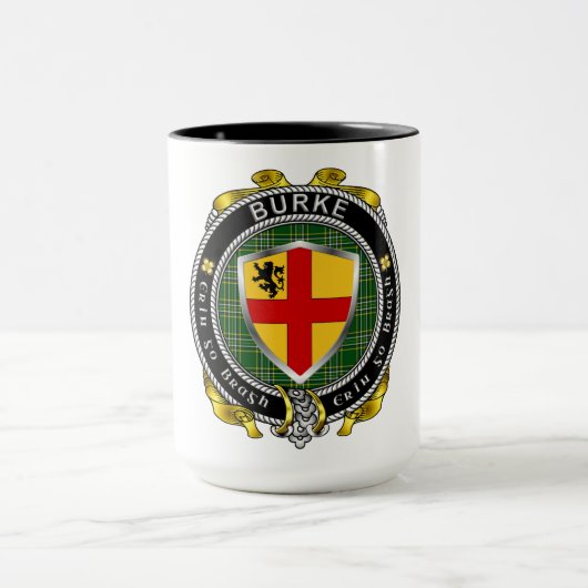 Burke Irish Shield Badge Mok (Midden)