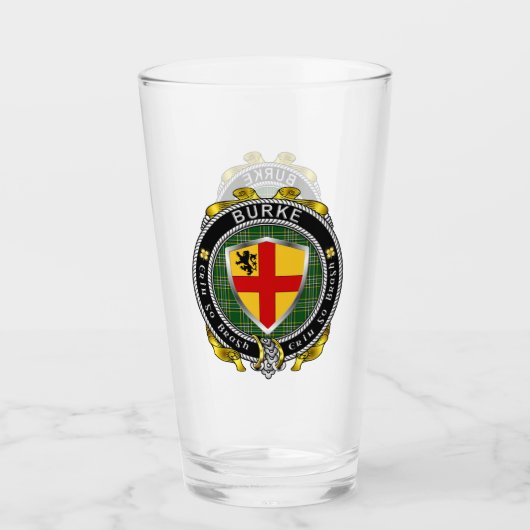 Burke Irish Shield Bierglas Glas (Voorkant)
