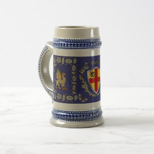 Burke Irish Shield Griffin Stein Bierpul