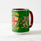 Burke Irish Shield & Griffins Persoonlijk Mok (Voorkant rechts)
