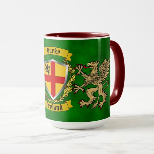Burke Irish Shield & Griffins Persoonlijk Mok (Voorkant rechts)