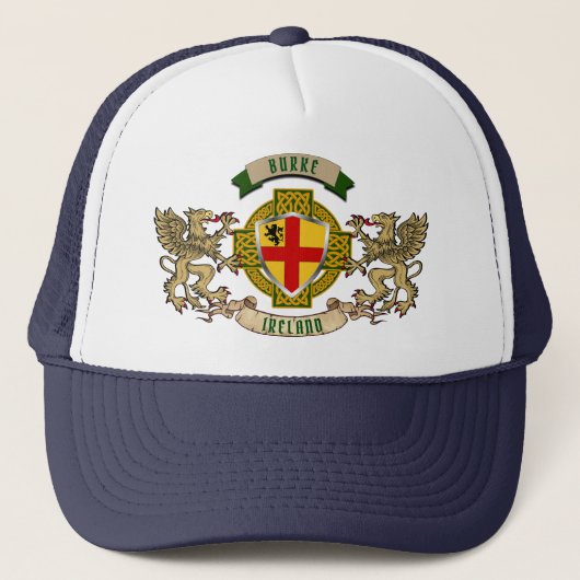 Burke Irish Shield & Griffins Persoonlijk Trucker Pet (Voorkant)