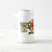 Burke Irish Shield Personalized Bierpul (Voorkant links)