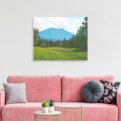 Burke Mountain Stretched Canvas Print (Insitu (Woonkamer))