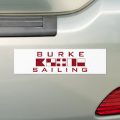 Burke Sailing Nautical Flags Bumpersticker (Op auto)