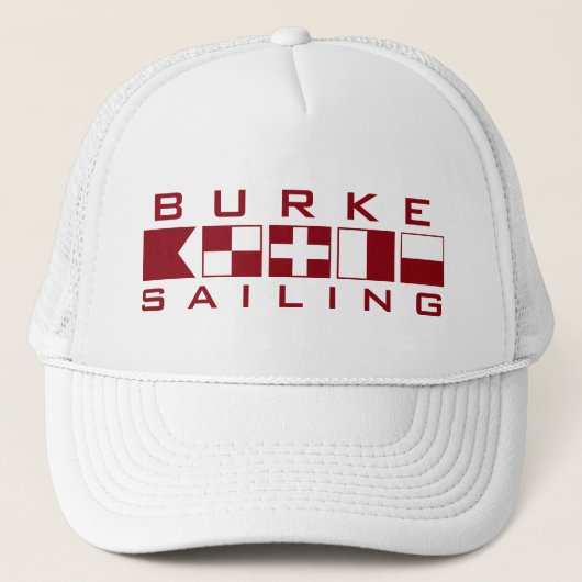 Burke Sailing Nautical Flags Trucker Hat Pet (Voorkant)