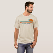 Burkes Beach South Carolina Sun Palm Trees T-shirt (Voorkant volledig)