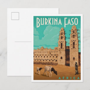 Burkina Faso Afrika Reisreclame  Briefkaart