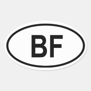 Burkina Faso "BF" Ovale Sticker