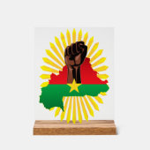 Burkina Faso Carte, drapeau et première révolution (Recto)