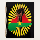 Burkina Faso Carte, drapeau et première révolution (Devant)