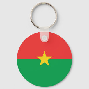 Burkina Faso Fisheye Flag Sleutelhanger