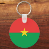 Burkina Faso Fisheye Flag Sleutelhanger (Voorkant)