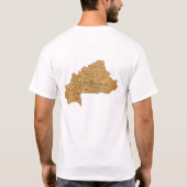 Burkina Faso Flag en Map T-Shirt (Achterkant)