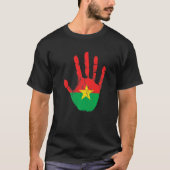 Burkina Faso Flag Hand Proudly Burkiner T-shirt (Voorkant)