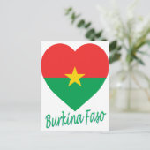 Burkina Faso Flag Heart Briefkaart (Staand voorkant)