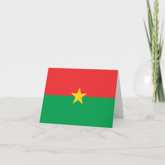 Burkina Faso Flag Kaart (Voorkant)