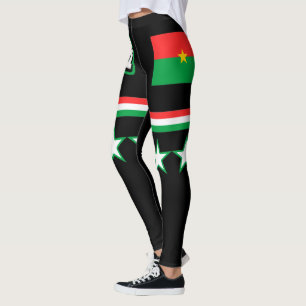 Burkina Faso Flag Leggings