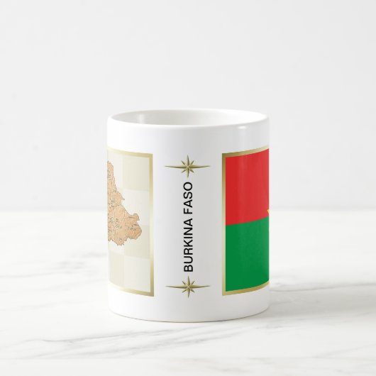 Burkina Faso Flag + Map Mok (Center)