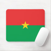Burkina Faso Flag Mousepad Muismat (Met muis)