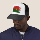 Burkina Faso Flag Trucker Hat Pet (In situ)