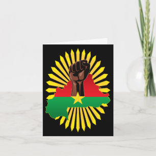 Burkina Faso kaart, vlag en revolutie vuist
