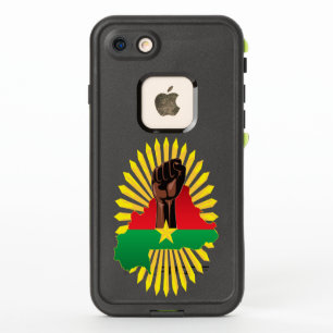 Burkina Faso kaart, vlag en revolutie vuist