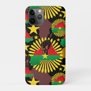 Burkina Faso kaart, vlag en revolutie vuist iPhone 11 Pro Hoesje