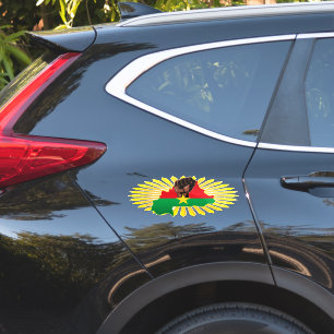 Burkina Faso kaart, vlag en revolutie vuist Sticker