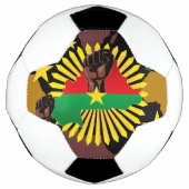 Burkina Faso kaart, vlag en revolutie vuist Voetbal (Voorkant)