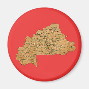 Burkina Faso Kaartmagneet Magneet