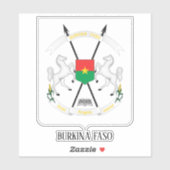 Burkina Faso nationaal wapenschild Sticker (Vel)