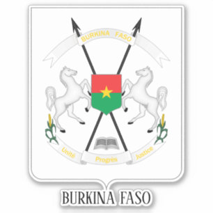 Burkina Faso nationaal wapenschild Sticker