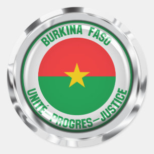 Burkina Faso Round Emblem Ronde Sticker
