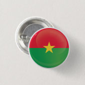 Burkina Faso Round Icon Flag Ronde Button 3,2 Cm (Voorkant /achterkant)