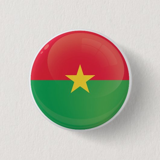 Burkina Faso Round Icon Flag Ronde Button 3,2 Cm (Voorkant)