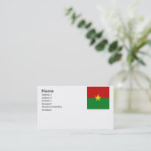 Burkina Faso Visitekaartje (Staand voorkant)