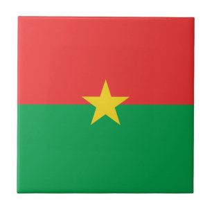 Burkina Faso Vlag Keramische Tegels Tegeltje
