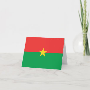 Burkina Faso Vlag Notitiekaart