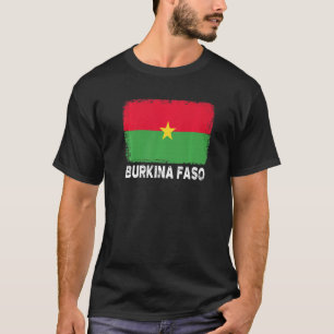 Burkina Faso-vlag ondersteunt Birkese bevolking Vr T-shirt