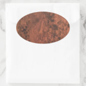 Burl Mahogany Wood Texture Ovale Sticker (Tas)