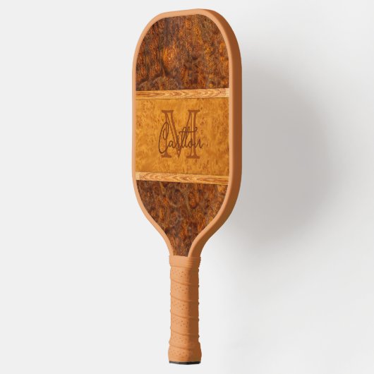 Burl Wood Grafisch Monogram Pickleball Paddle (Links)