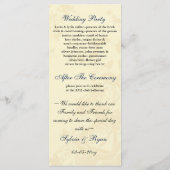 Burla, marineblauw roos Mason Jar huwelijksprogram Programma (Achterkant)