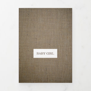 Burlap, 4 Foto Collage Baby Birth Drieluik Aankondiging