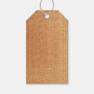 Burlap-achtergrond Cadeaulabel