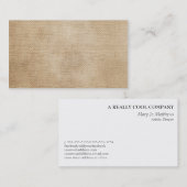 Burlap-achtergrond Visitekaartje (Voorkant / Achterkant)